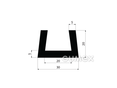 GUMOVÉ PROFILY TVARU "U" - EPDM